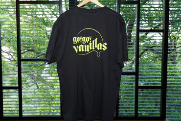 PUFF PRINT LOGO T-shirt Charcoal Black - Large (JP Size) [go!go!vanillas]