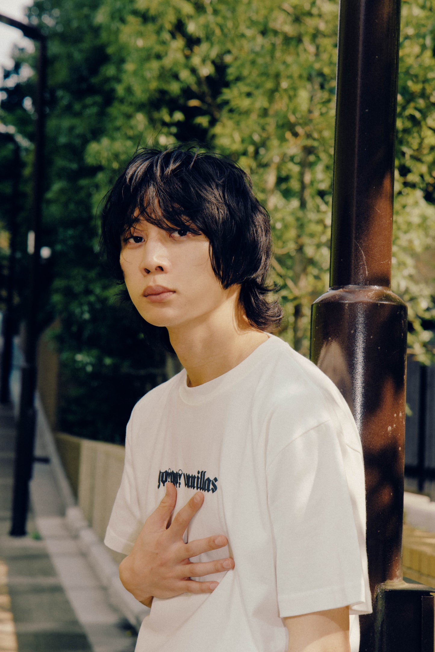 PUFF PRINT LOGO T-shirt Vanilla White - Large (JP Size) [go!go!vanillas]