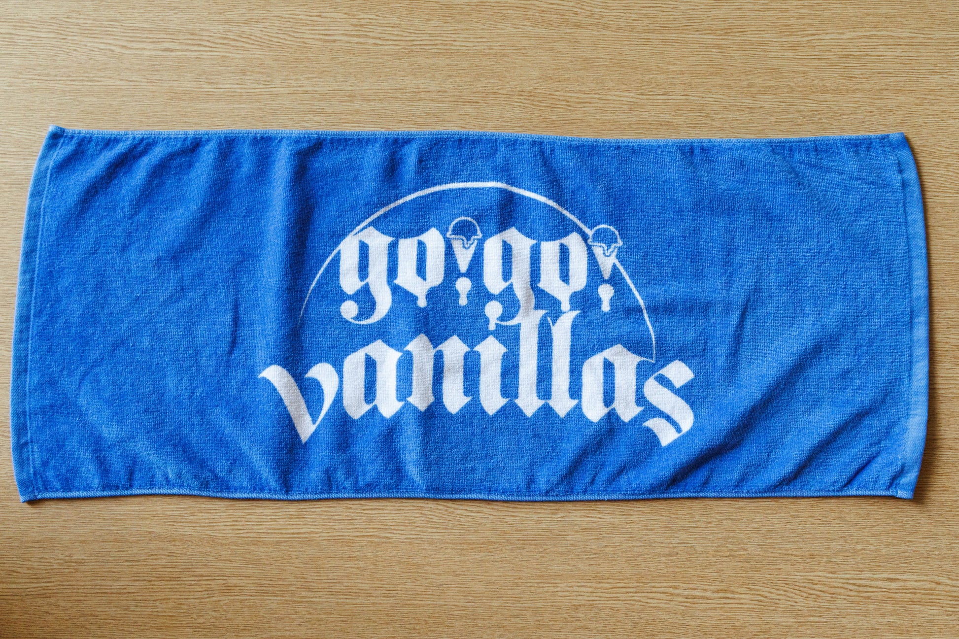 LOGO Face Towel BLUE [go!go!vanillas]
