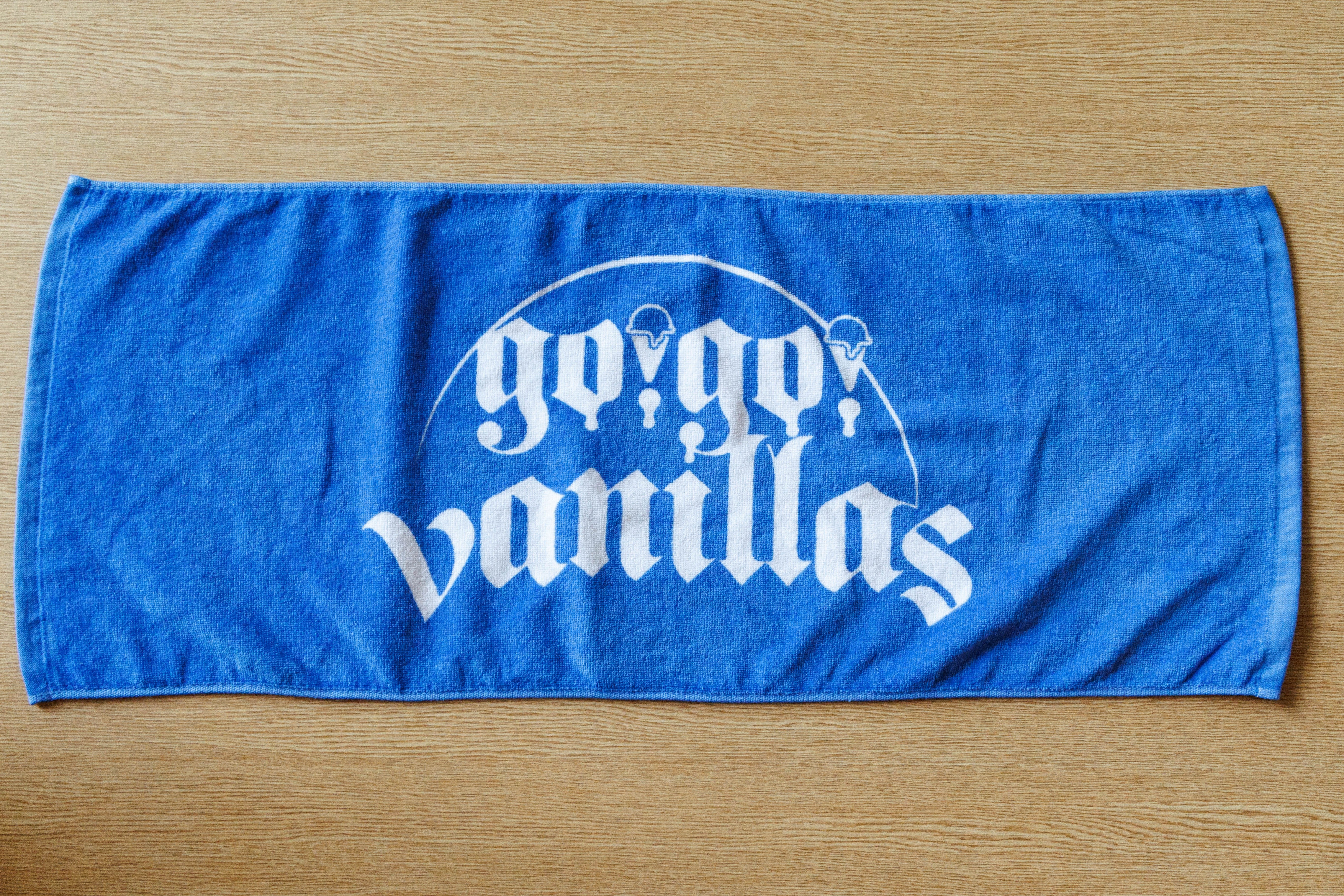 LOGO Face Towel BLUE [go!go!vanillas]