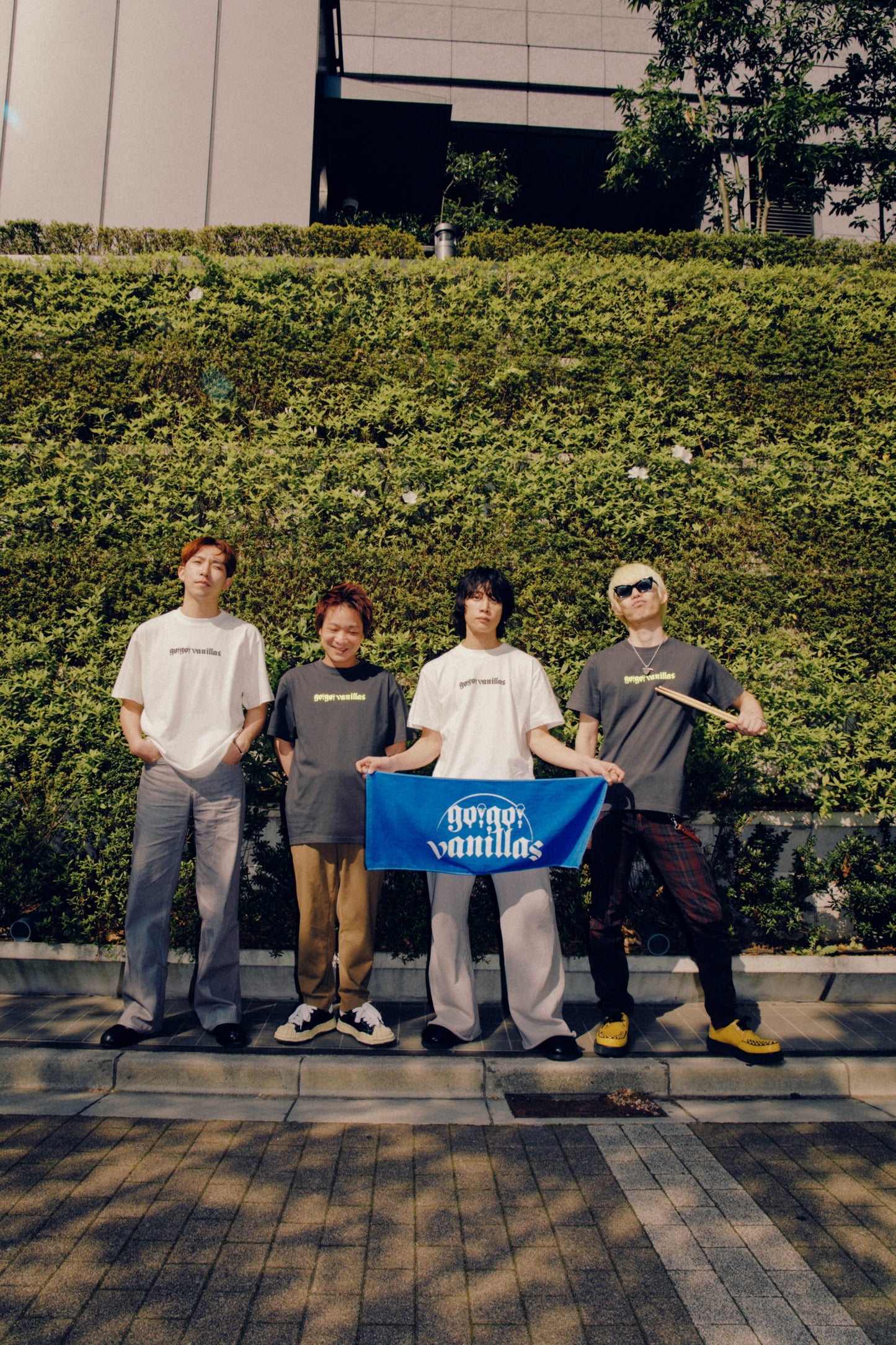 LOGO Face Towel BLUE [go!go!vanillas]