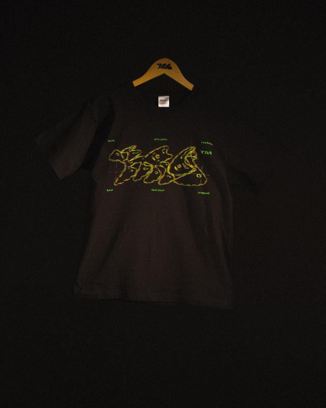 Kroi Anaglyph T (Black) - Large (JP Size) [Kroi]