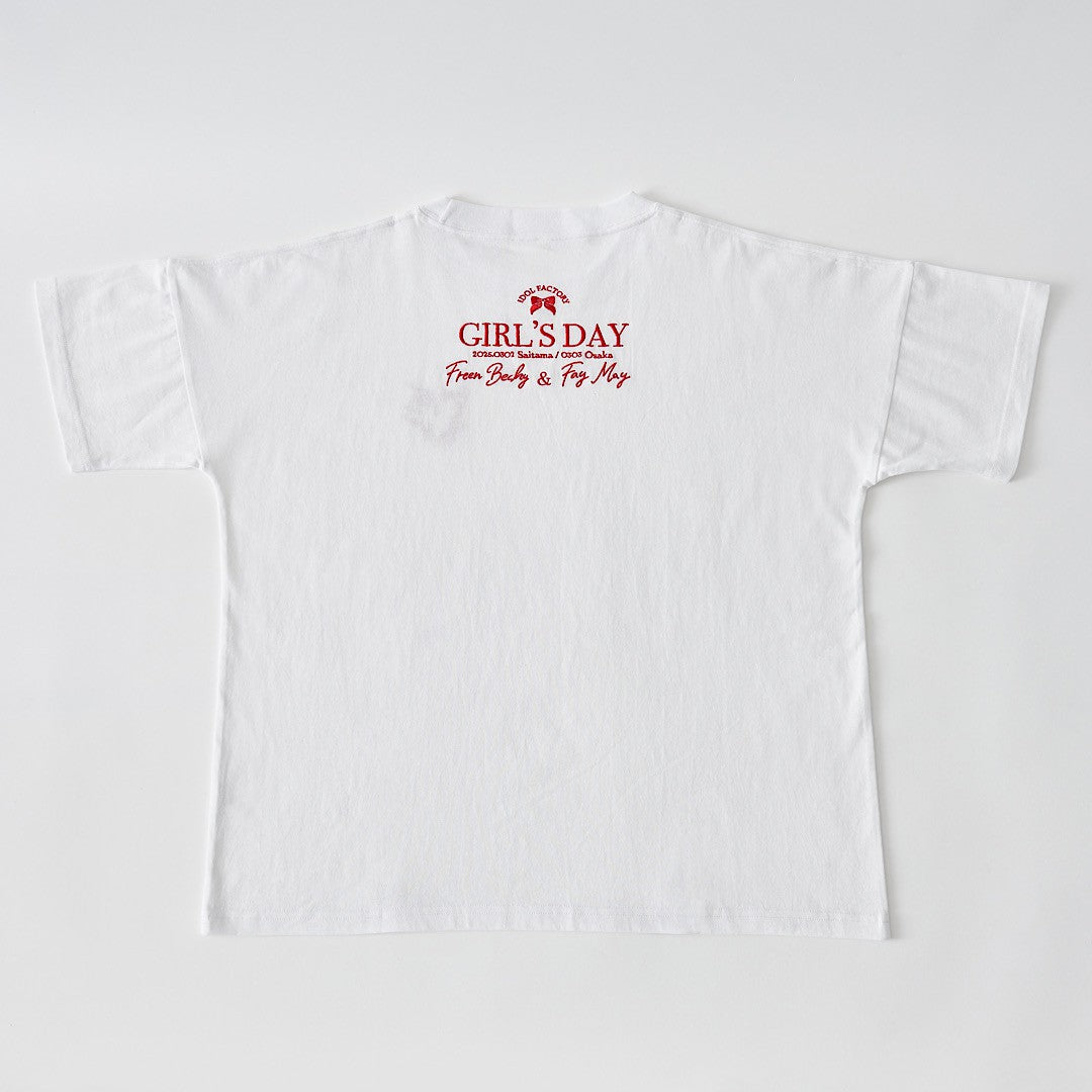 Embroidered T-shirts (White) [IDOL FACTORY GIRL’S DAY]
