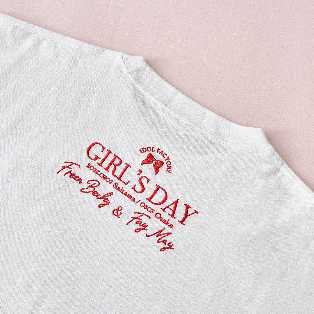Embroidered T-shirts (White) [IDOL FACTORY GIRL’S DAY]