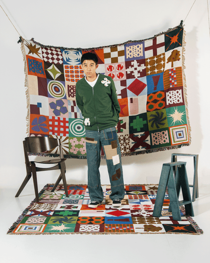 【M】Button Patch Sweat cardigan